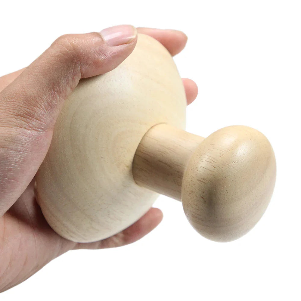 Wooden Handheld Massage Cup – Swedish Wood Therapy Cup for Lymphatic Drainage, Body Sculpting & Anti-Cellulite Gua Sha﻿