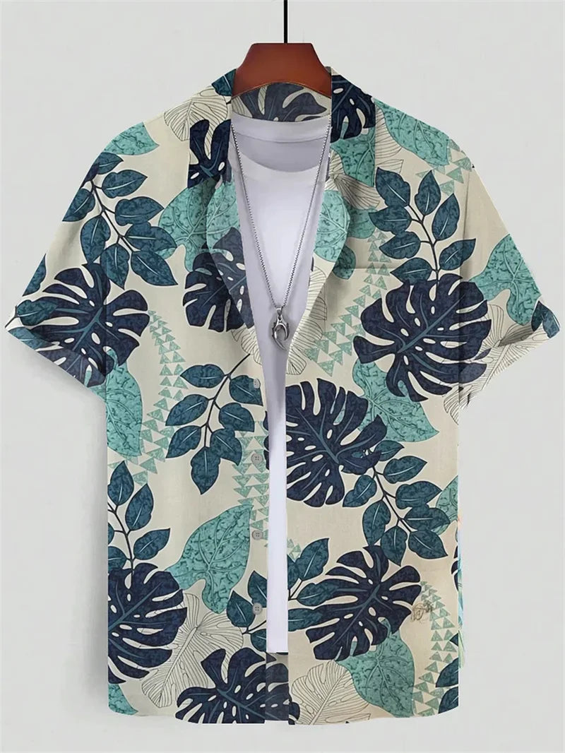 🏝️ The Tropical Flora Masterpiece: Premium Men’s Hawaiian Shirt – High-Definition Botanical Graphic Print, Ultra-Breathable Cooling Fabric, and Sophisticated Modern-Fit Holiday Button-Down CSFQQQD1490