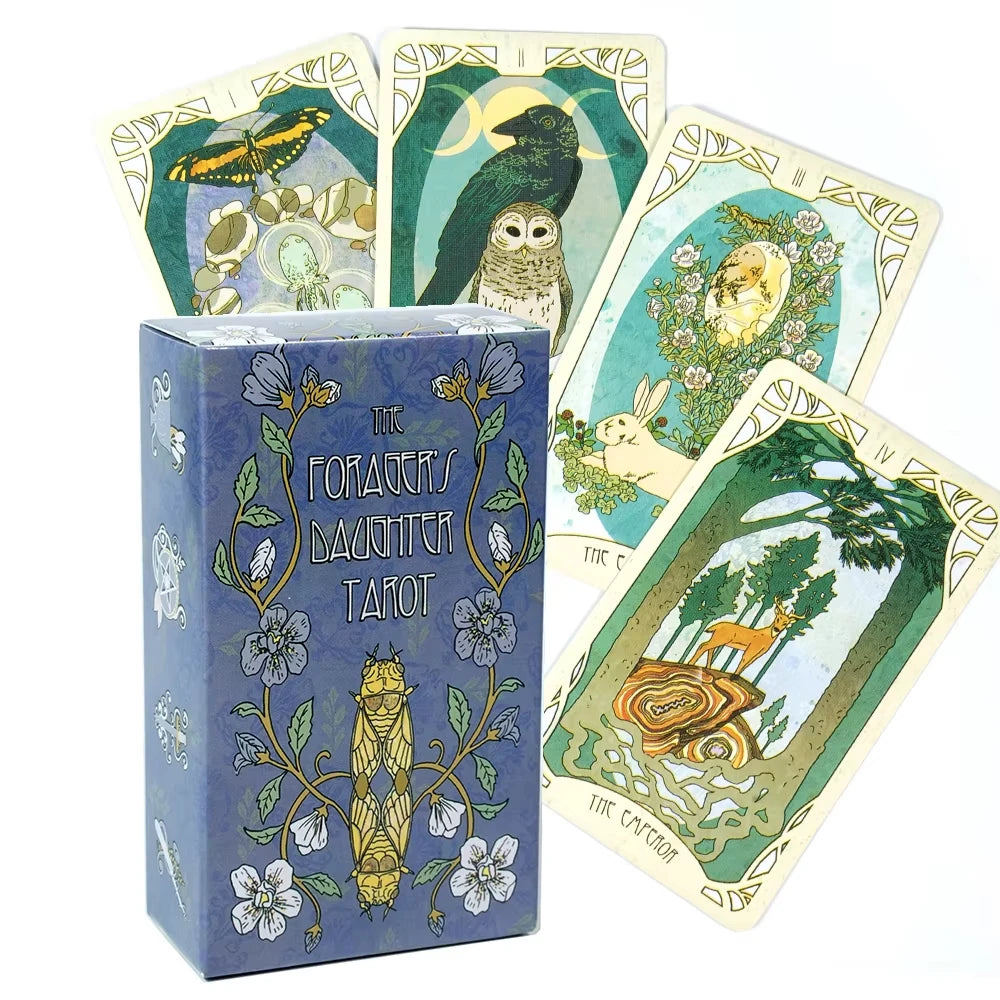 🌿 Forager's Daughter Tarot Deck – 83 Cards | Nature-Inspired Tarot with Rich Symbolism | Compact 10.3 x 6 cm Size | Divination & Family Board Game | No Paper Guidebook Included