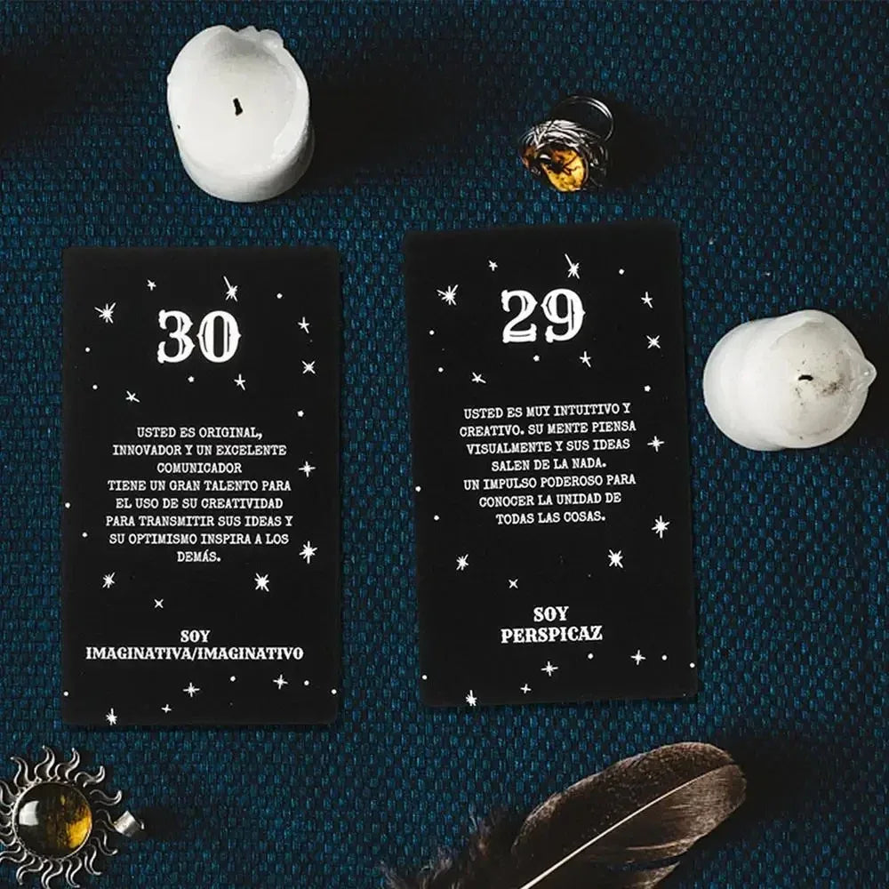 Angel Number Tarot Cards - 53-Card Oracle Deck for Spiritual Guidance, Family Fun, and Divination