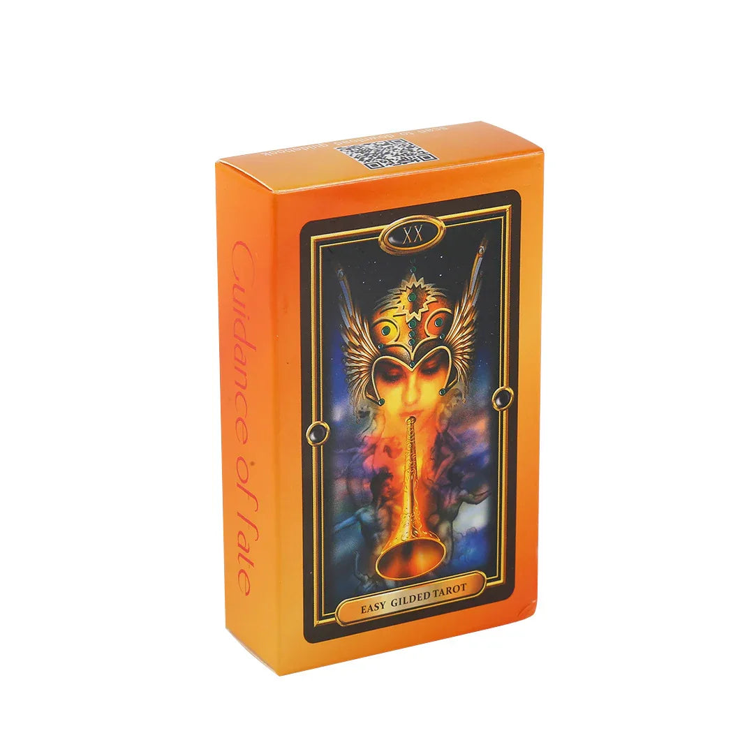 Easy Gilded Tarot Cards – 78-Card Gold Foil Deck for Guidance, Divination, and Family Board Games