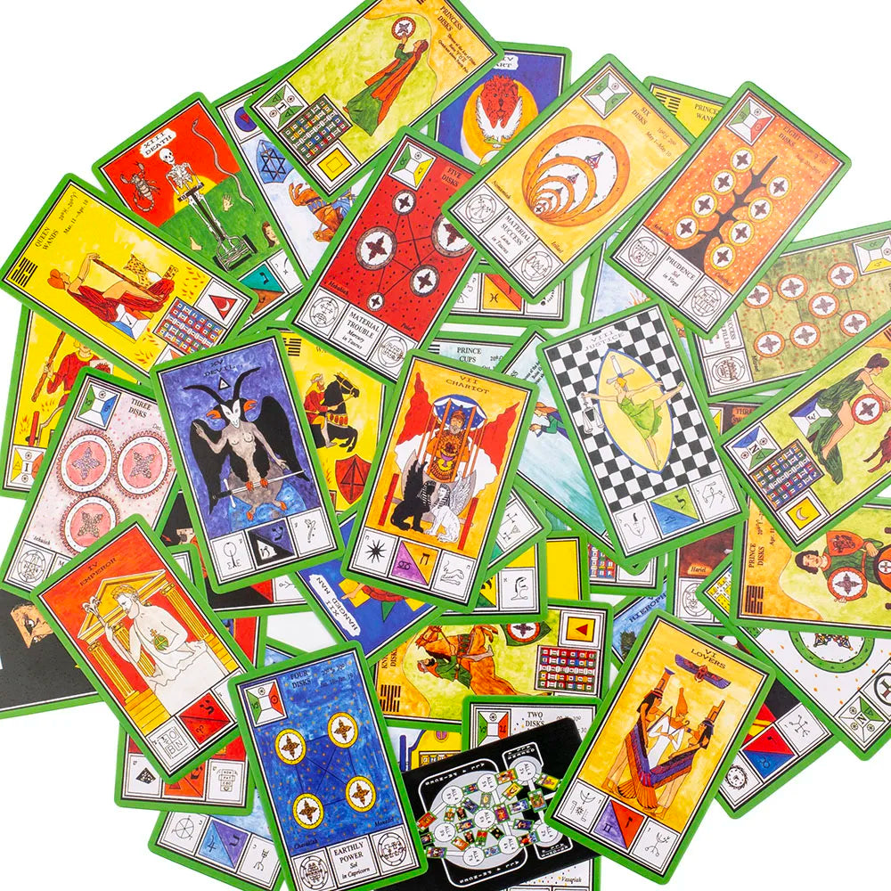 80Pcs Tarot Deck Ceremonial Magick Cards A Pictorial Synthesis Three Great Pillars of 3rd Edition 10.6*6.3cm Board Game
