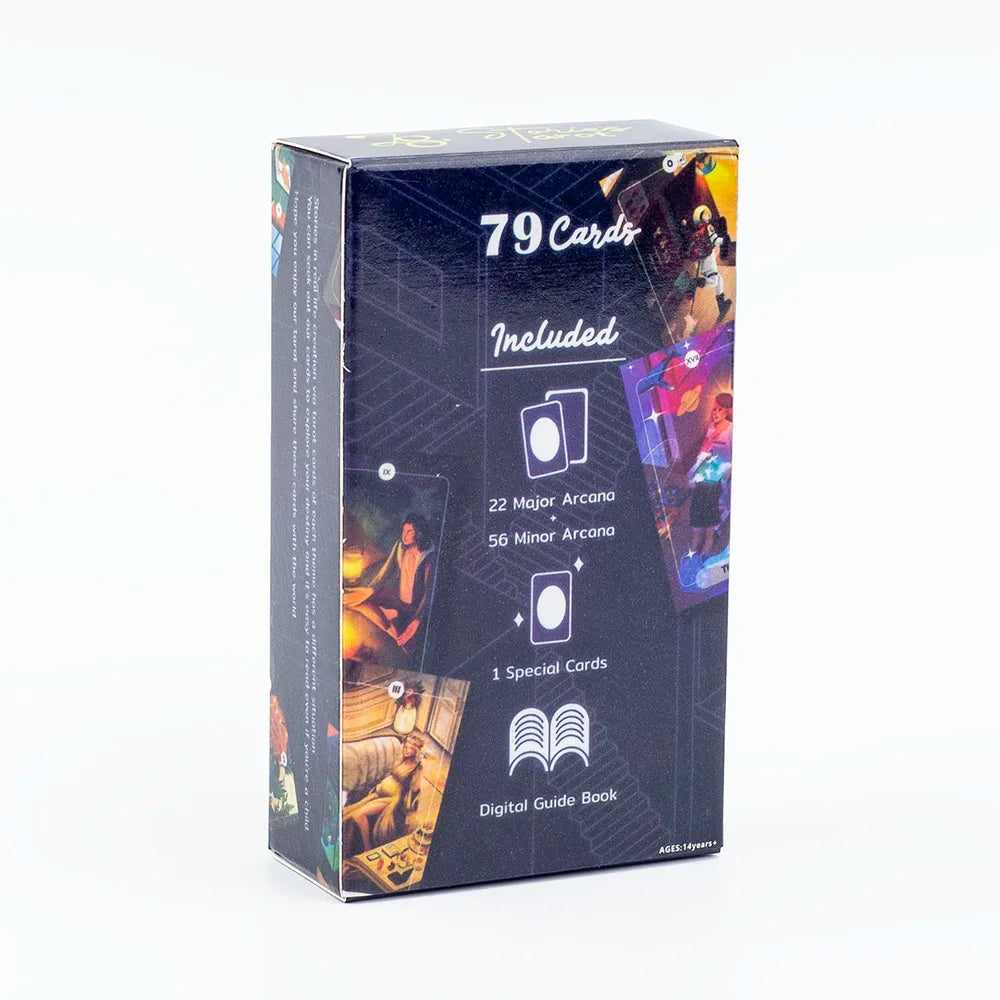 📖 78 Stories Tarot Deck – English Version Oracle Cards with PDF Guidebook | 79-Card Prophecy Deck for Family, Friends & Party Board Games