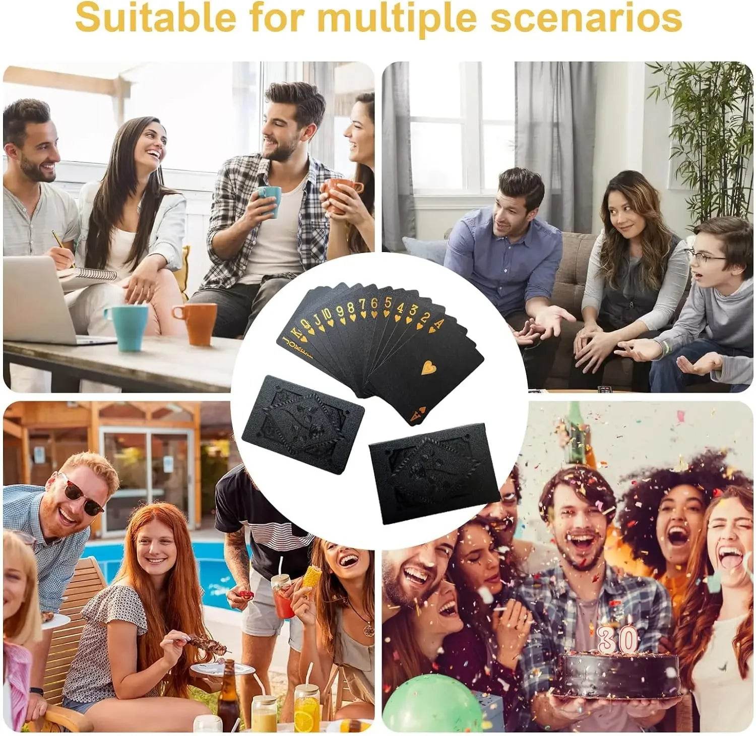 Multi-Style Color Playing Card Set - Waterproof Thai Poker Cards for Board Games, Perfect for Magic & More!