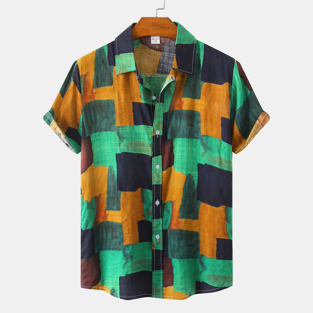 🏝️ The Y2K-Luxe Horizon Hawaiian Shirt: Premium Men’s Oversized Vintage Top – High-Definition Graphic Print, Ultra-Breathable Cooling Fabric, and Signature Harajuku-Style Loose Fit (S-6XL)