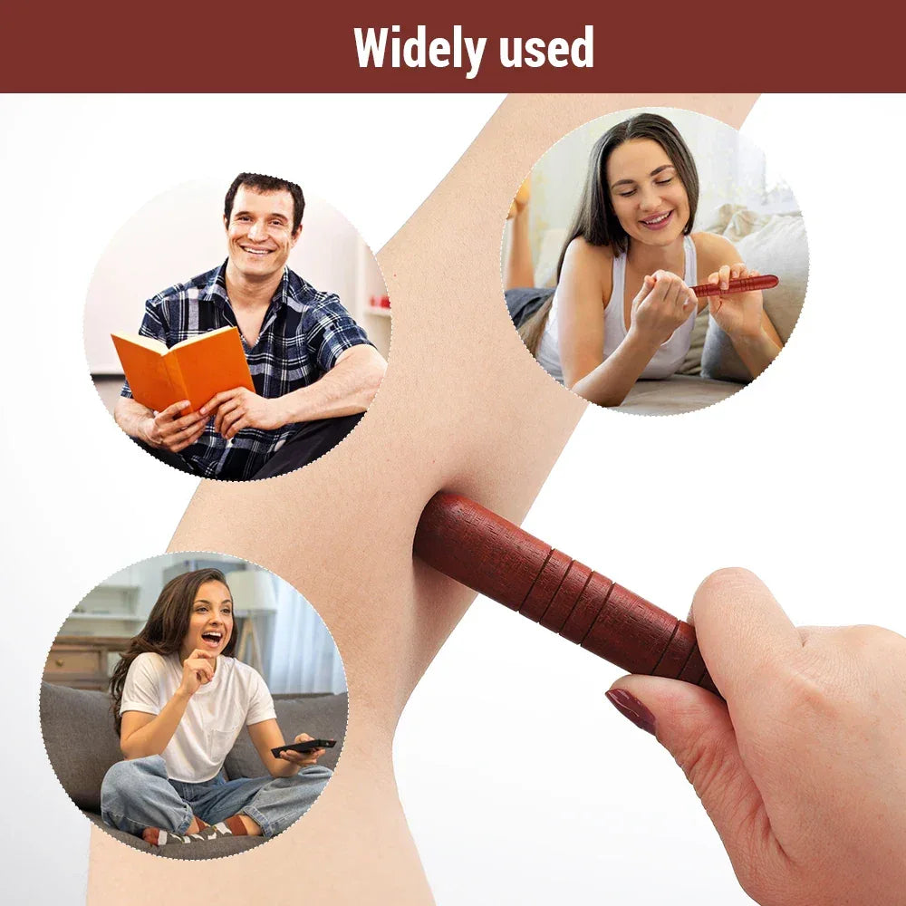 Multifunctional Wooden Massage Stick – Natural Wooden Acupoint Therapy and Meridian Relaxation Tool for Full Body Muscle Relief