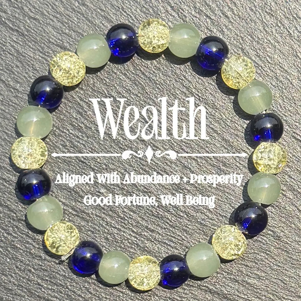 ✨ Bohemian Style Natural Stone Bead Bracelet – Symbol of Wealth, Good Luck & Happiness – Ideal Everyday Accessory 18cm