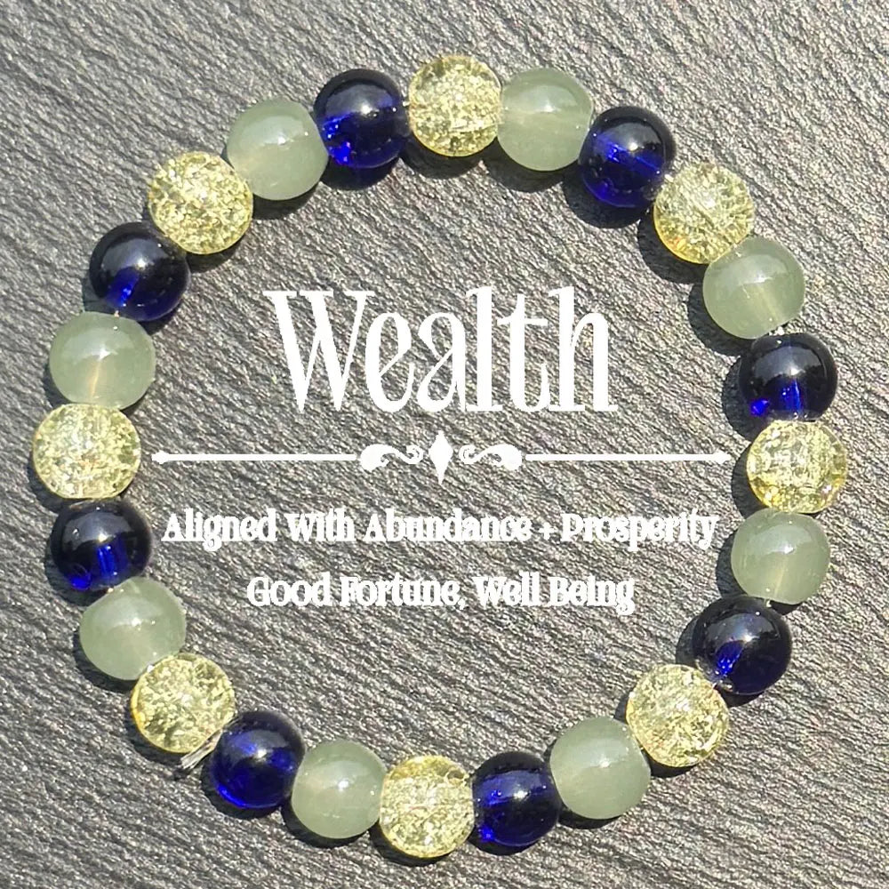 ✨ Bohemian Style Natural Stone Bead Bracelet – Symbol of Wealth, Good Luck & Happiness – Ideal Everyday Accessory