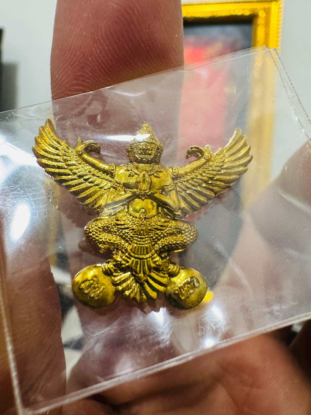 ⚡ Unleash Supreme Power and Abundance with the Phaya Krut Maha Amnat Mang Mee Sap﻿ – Divine Black Rhodium Gold Amulet by Phra Ajarn Amnat, Chumphon! ⚡