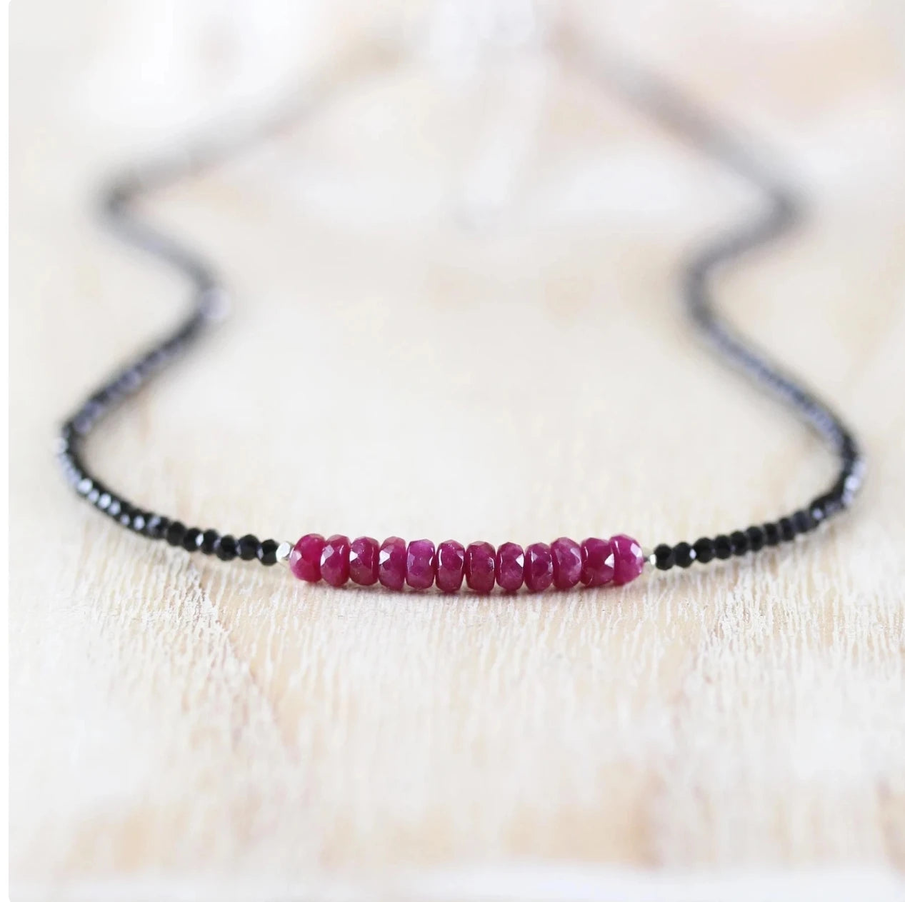 ✨ Yellow & Blue Sapphire Gemstone Beaded Necklace – Elegant Natural Birthstone Jewelry for Celebration and Balance A8