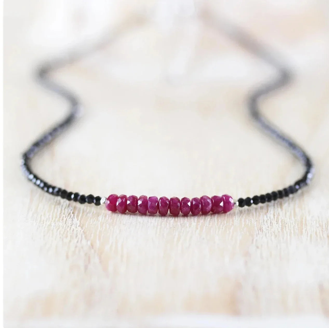✨ Yellow & Blue Sapphire Gemstone Beaded Necklace – Elegant Natural Birthstone Jewelry for Celebration and Balance A8
