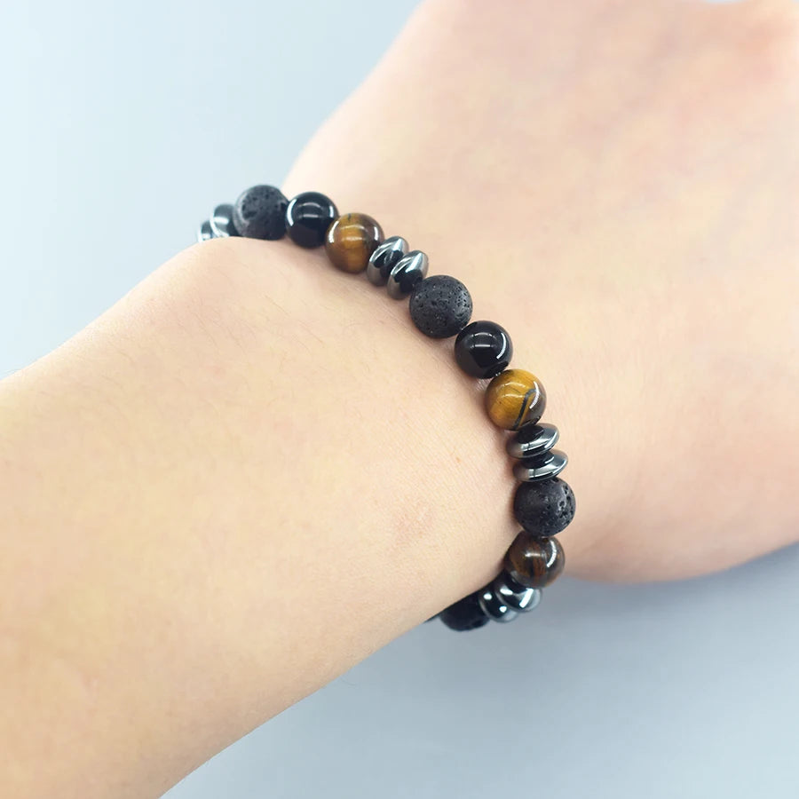 ✨ Natural Yellow Tiger Eye Stone Beads Bracelet – Wealth, Abundance & Prosperity Attraction – Real Jewelry for Men & Women