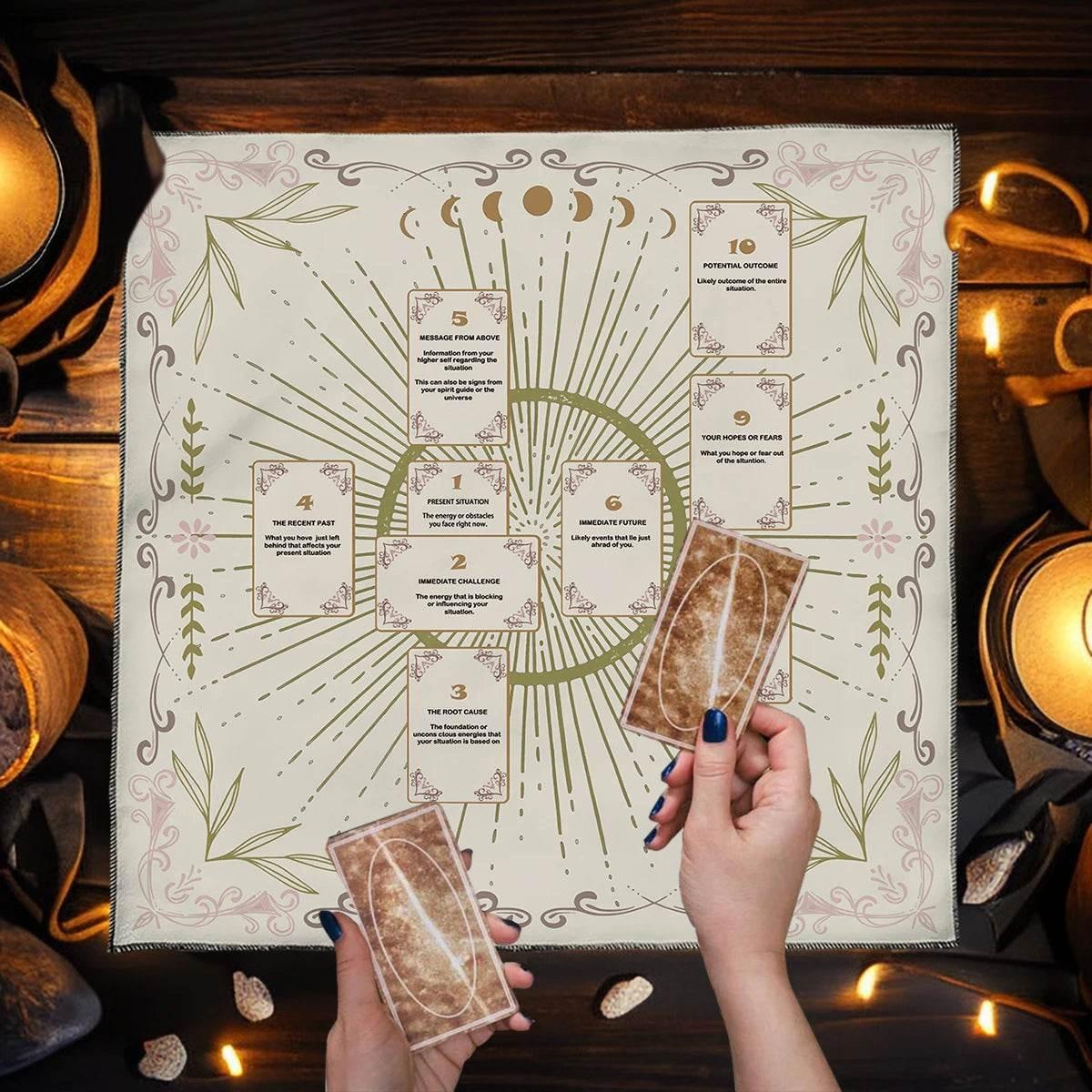 Celtic Cross Altar Cloth - Luxe Tarot Mat for Spiritual Practice TLB (710)