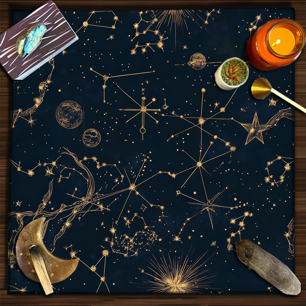 🌌Galaxy Sky Tarot Tablecloth | Altar Cloth with Cosmic Starry Night Design – Astrology Divination Cloth & Tarot Mat for Mystical Home Decor HDS-2508271056