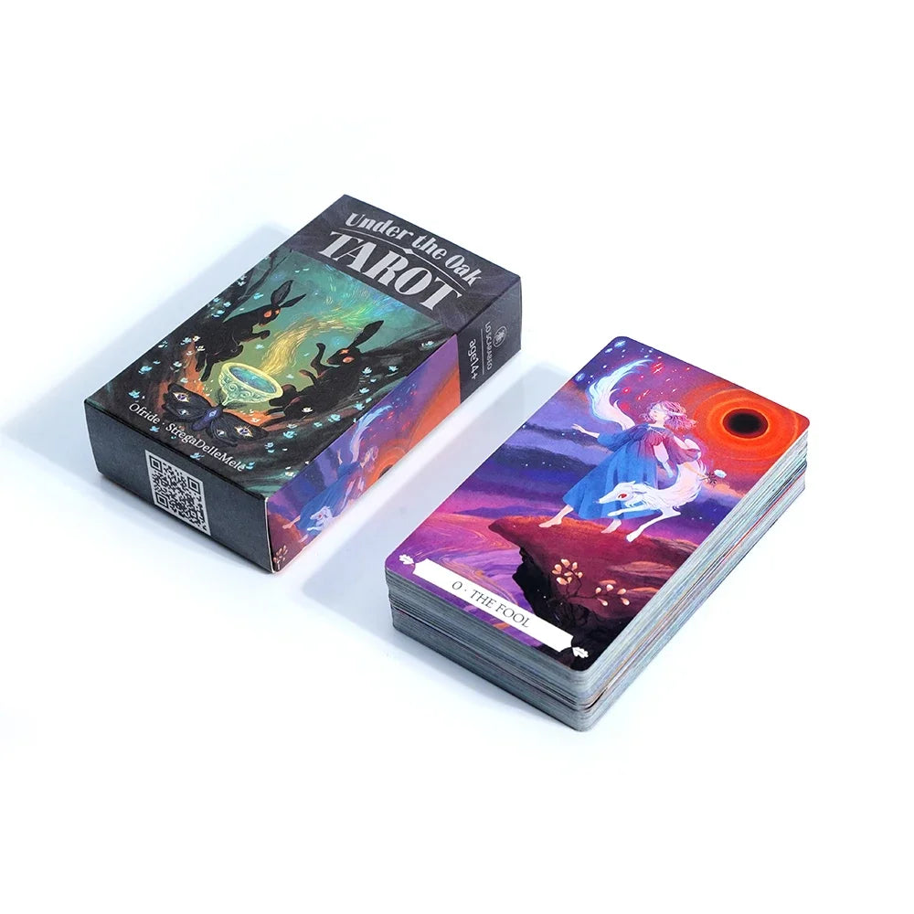 🌳 Under The Oak Tarot Deck – 79 Cards | English Multilingual Edition | Unique Narrative Divination & Board Game