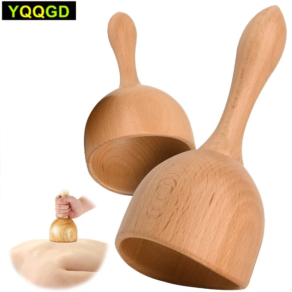 Wooden Handheld Massage Cup – Swedish Wood Therapy Cup for Lymphatic Drainage, Body Sculpting & Anti-Cellulite Gua Sha﻿