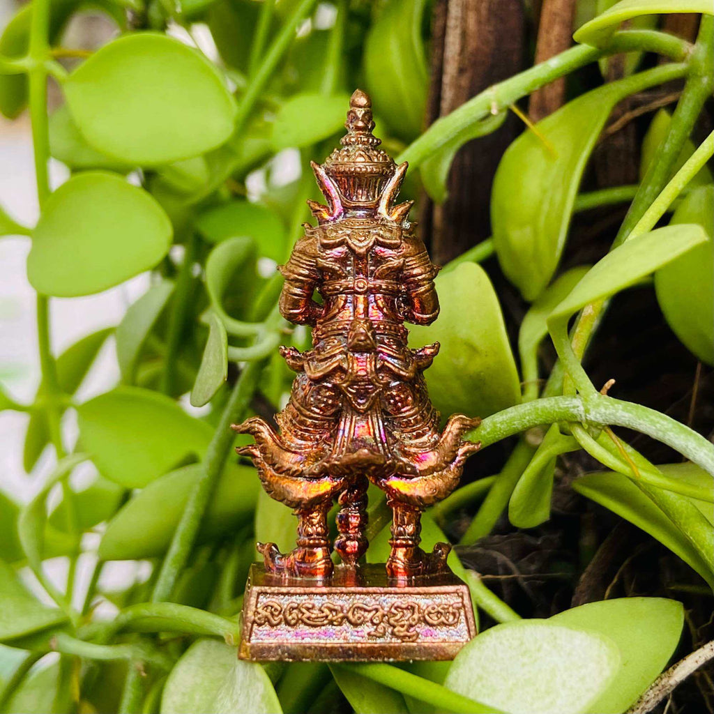 Red Bronze Wealth Guardian - Phor Sap Suwan, Thao Wessuwan by Luang Pu Yur