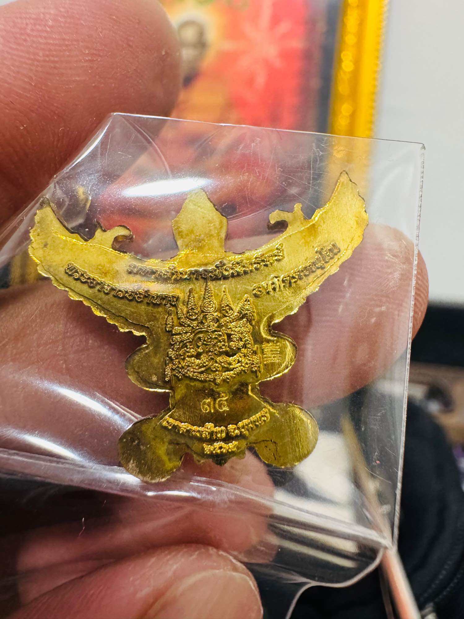 ⚡ Unleash Supreme Power and Abundance with the Phaya Krut Maha Amnat Mang Mee Sap﻿ – Divine Black Rhodium Gold Amulet by Phra Ajarn Amnat, Chumphon! ⚡