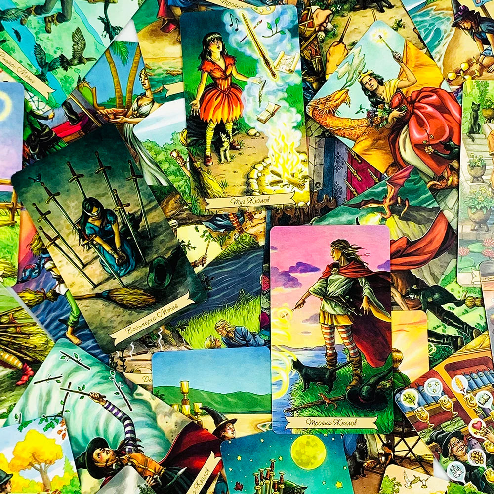 🎃New Russian Version Tarot Cards | Mysterious Divination Board Game & Family Gathering Card Game – Perfect Halloween & Christmas Gifts