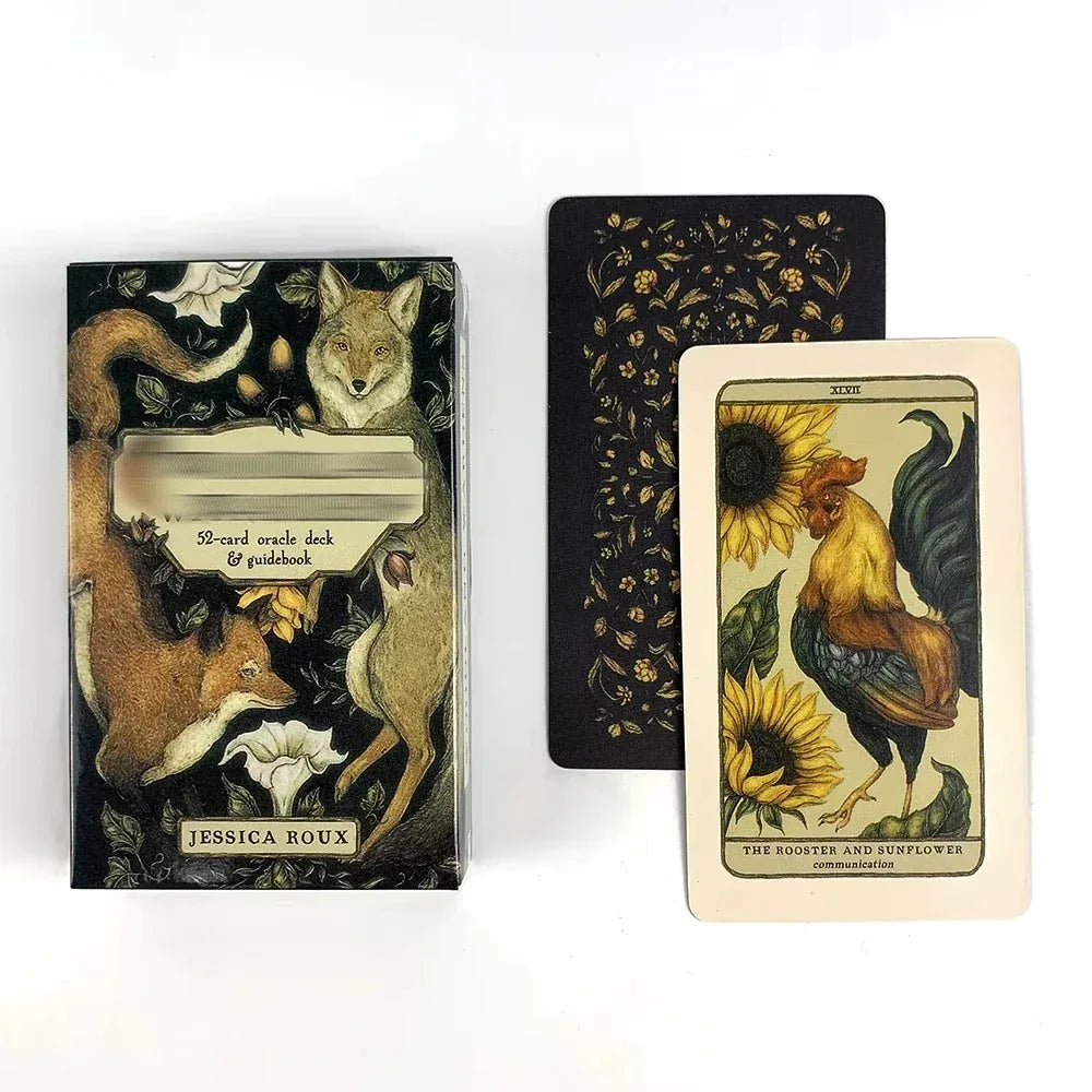 🌲Woodland Wardens Oracle Deck – 52-Card English Oracle Deck & Guidebook for Divination, Fate, and Social Tarot Games