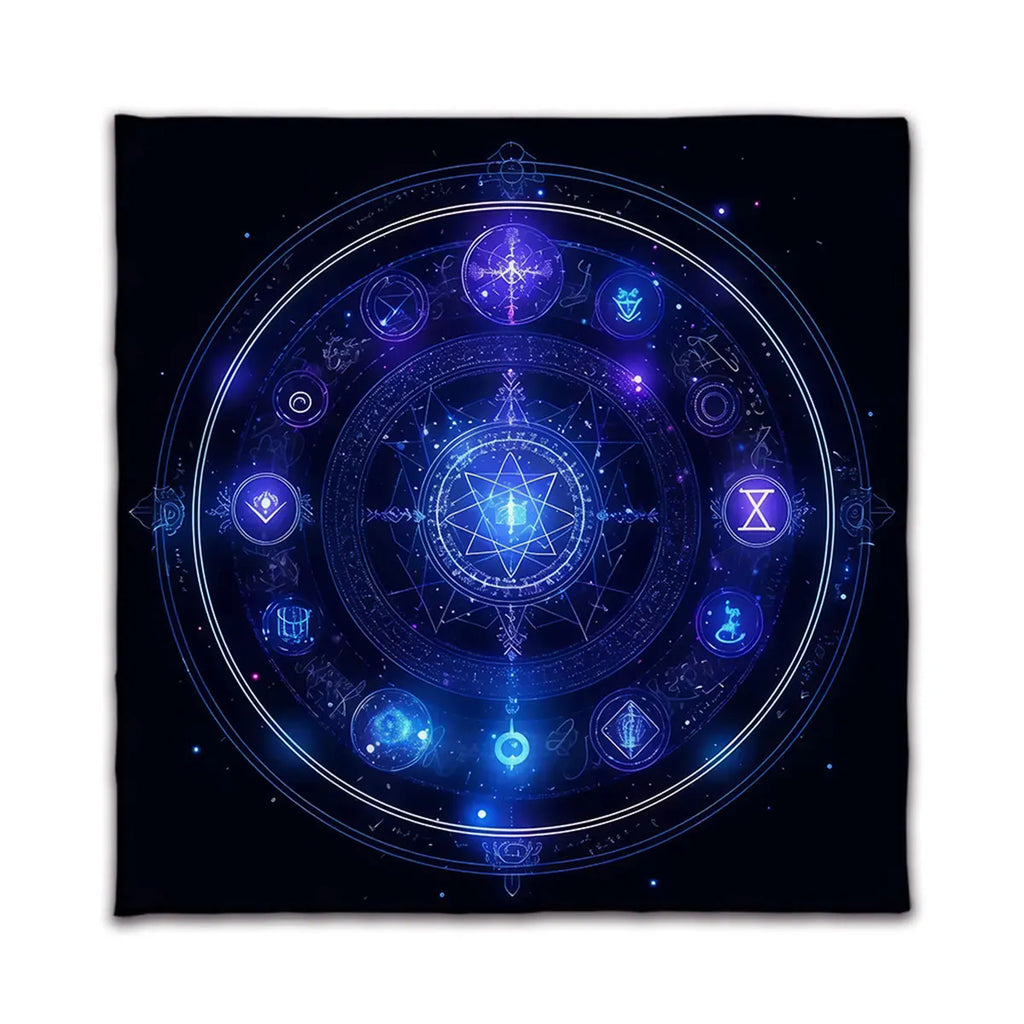 🌌Divination With Tarot Tablecloth | Cosmic Star Astrology Decorated Altar Cloth – Rune & Astrology Oracle Board Game Mat TLB (656)