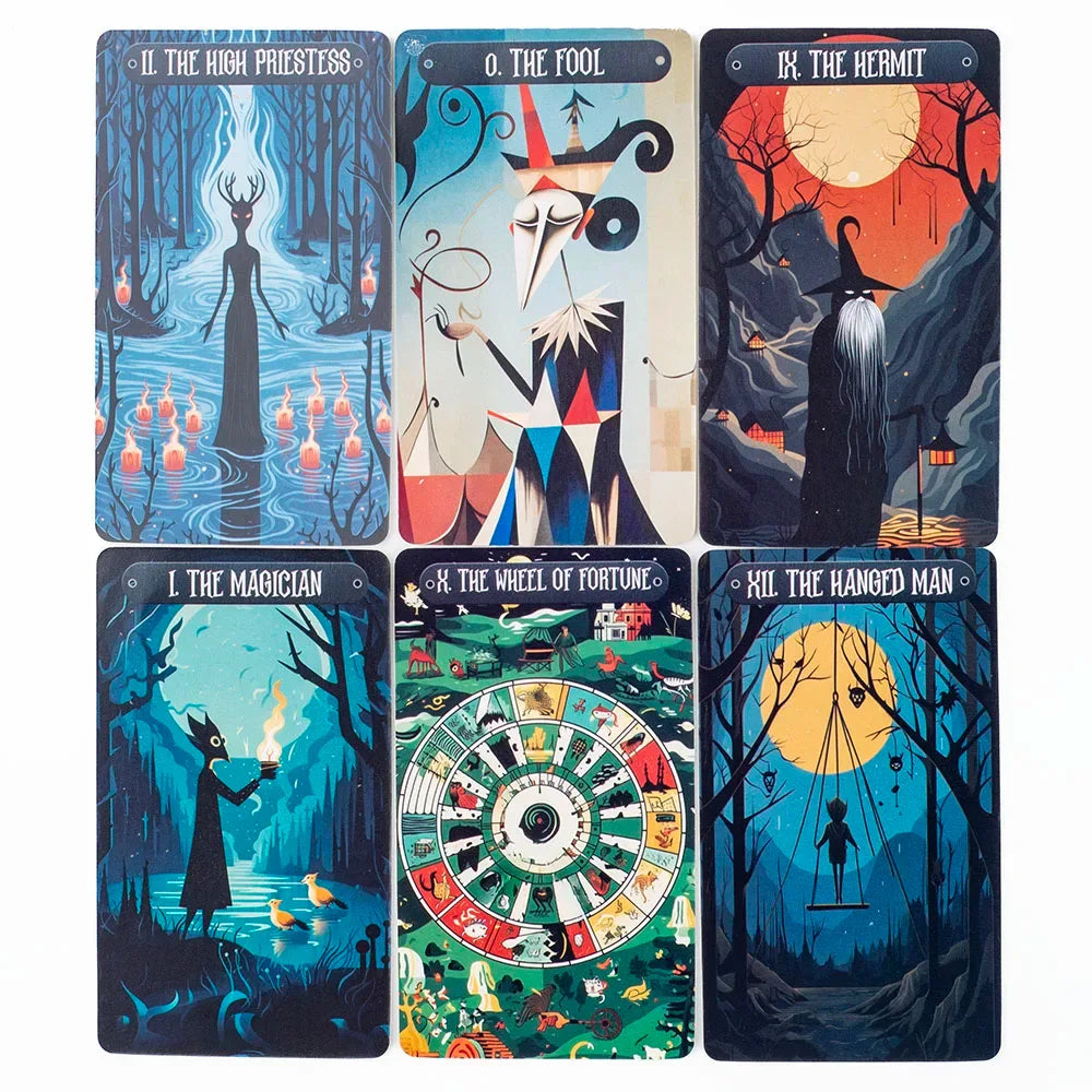 Strange World Tarot Deck - 78-Card Deck for Fate Divination, Fortune Telling & Party Board Game (10.4 × 6 cm)