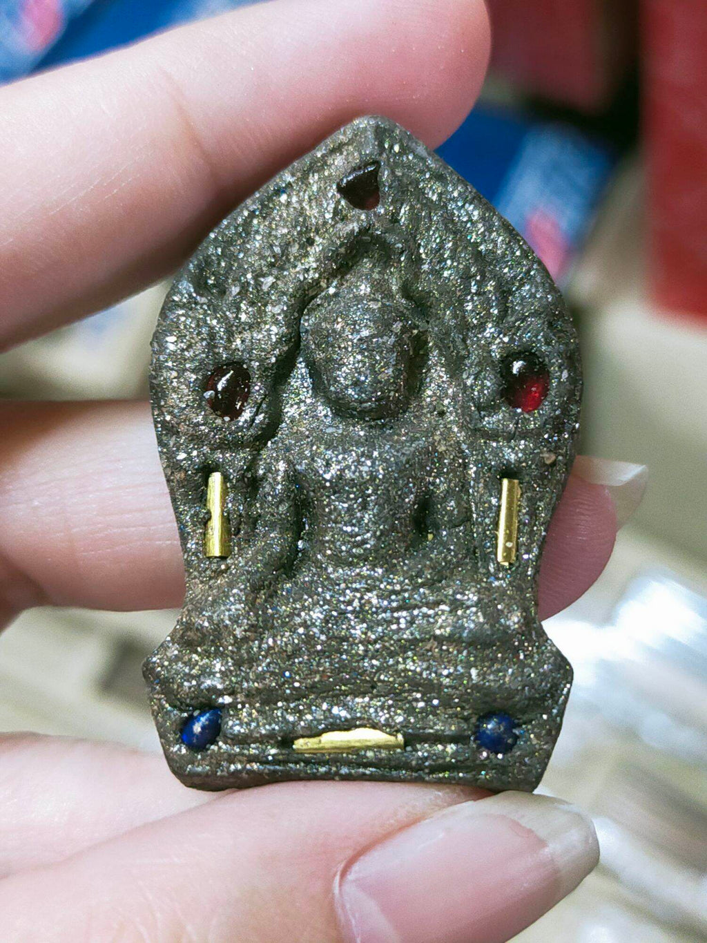 Authentic Phra Khun Phon Luang Pu Mahasila - Exclusive Ruam Rae Kai Sit Edition with 999 Stamped Codes, Garuda Back, Blessed Gemstones, and Sacred Takrut Default Title