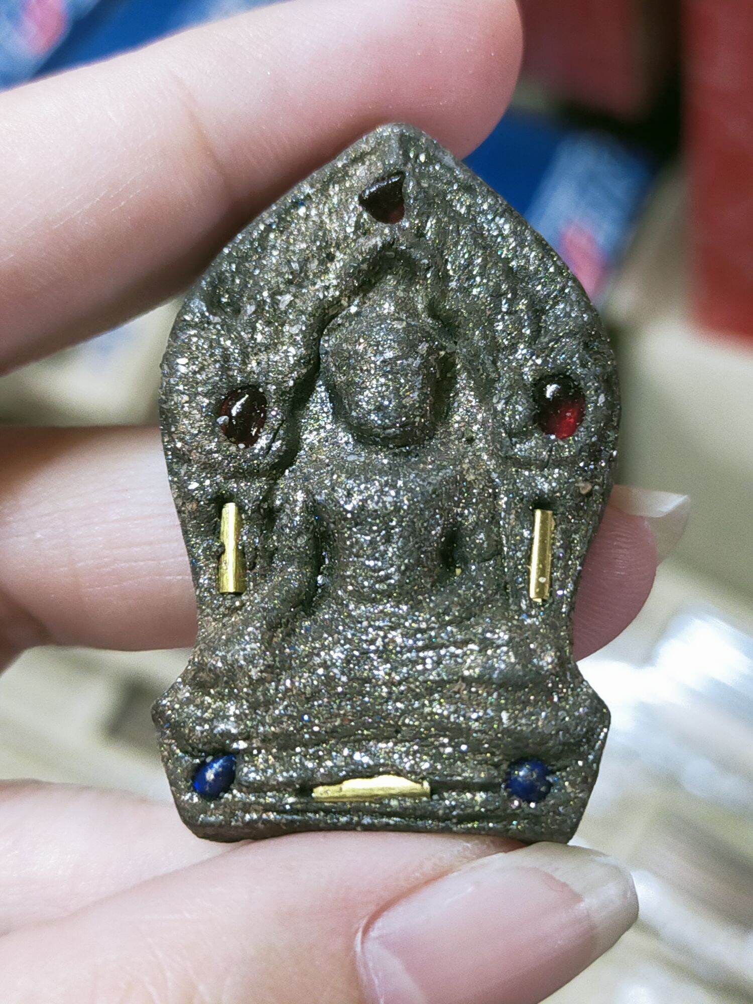 Authentic Phra Khun Phon Luang Pu Mahasila - Exclusive Ruam Rae Kai Sit Edition with 999 Stamped Codes, Garuda Back, Blessed Gemstones, and Sacred Takrut Default Title