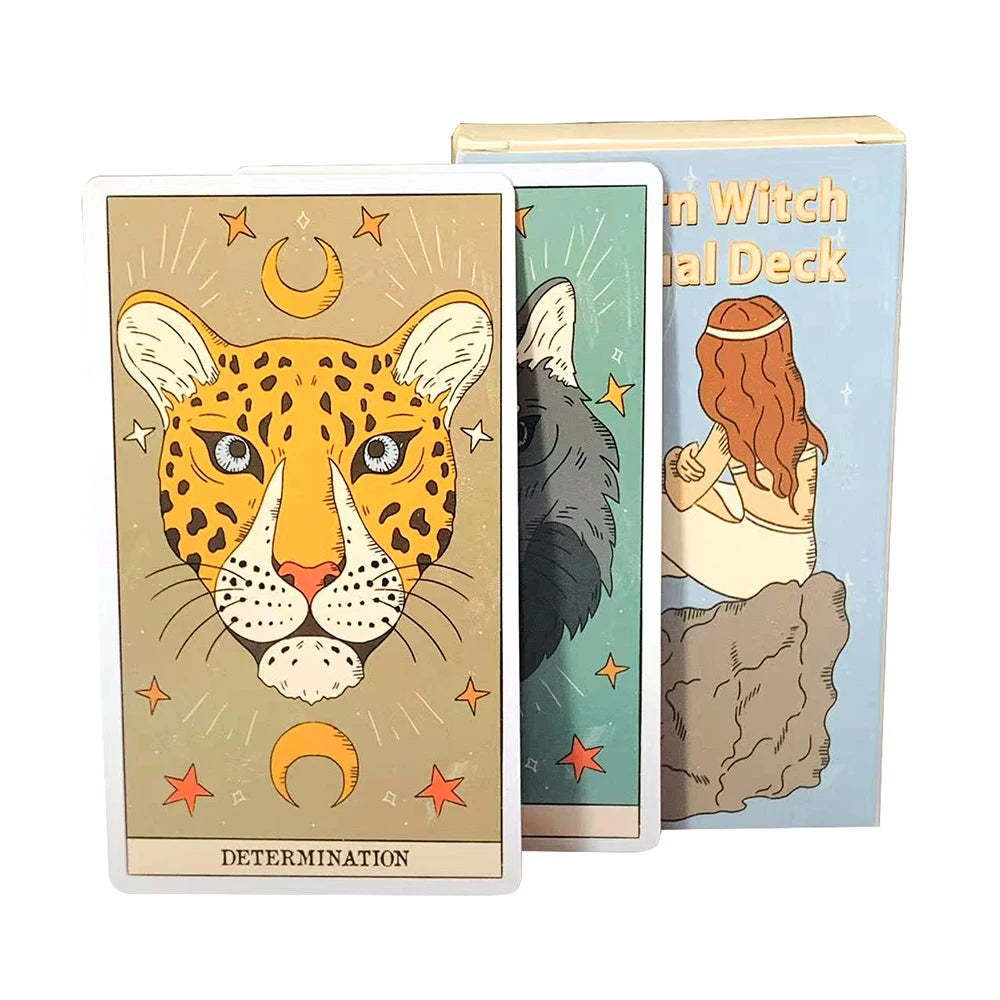 🧙♀️Modern Witch Spiritual Deck – Realm Divination & Meditation Card Game for Girls and Women