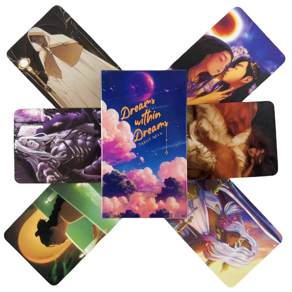 🔥Dreams Within Dreams Tarot Deck | 78 Cards for Practice Divination, E-Book, Augur Board Game & Witchcraft Oracle