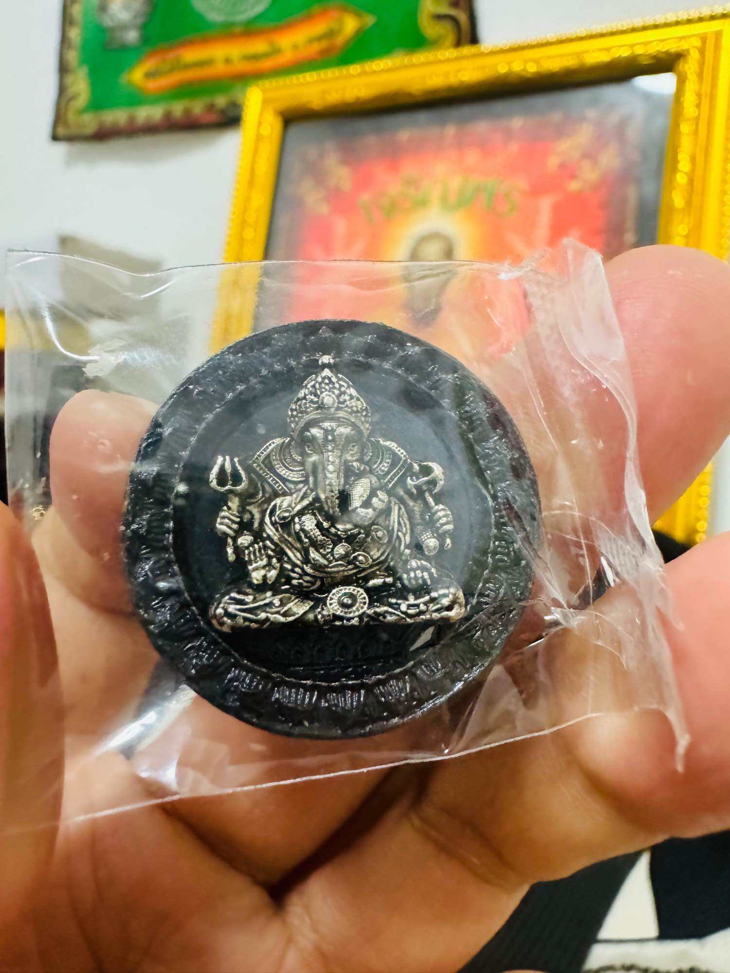 ✨ Authentic Phra Phikanet﻿ Double-Paneled Sacred Statue – Triple Consecration by Luang Pu Mahasila, Luang Pu Theng, and Wat Ban Jan Support – Supreme Blessings of Power and Prosperity ✨ Default Title