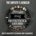 ✨ Gray Moonstone & Iron Ore Natural Stone Bead Bracelet – Unisex Healing and Protection Jewelry – Powerful Energy Bangle for Women & Men