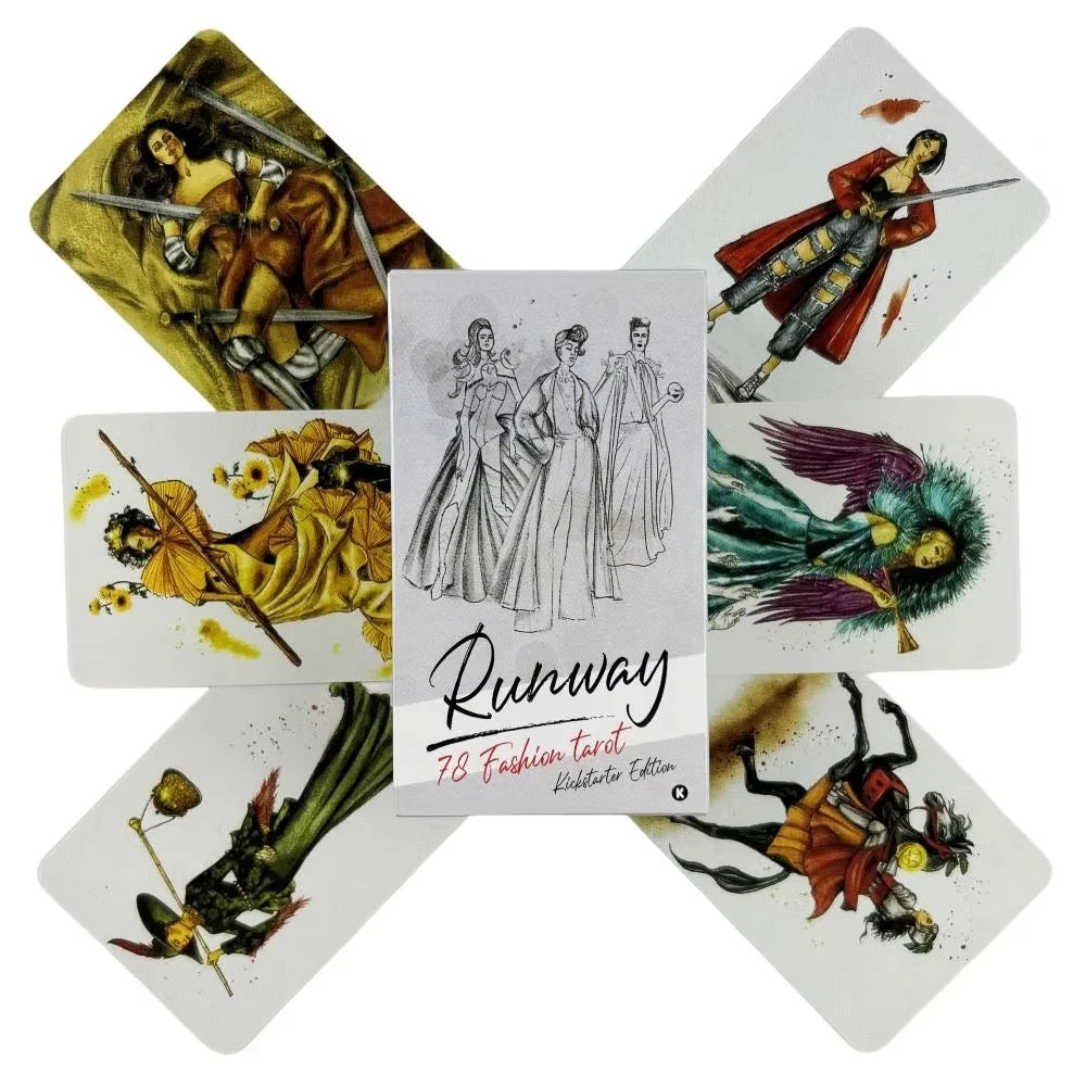 Runway Tarot Cards – 80-Card Beginner-Friendly English Deck for Divination, Family Parties & Board Games