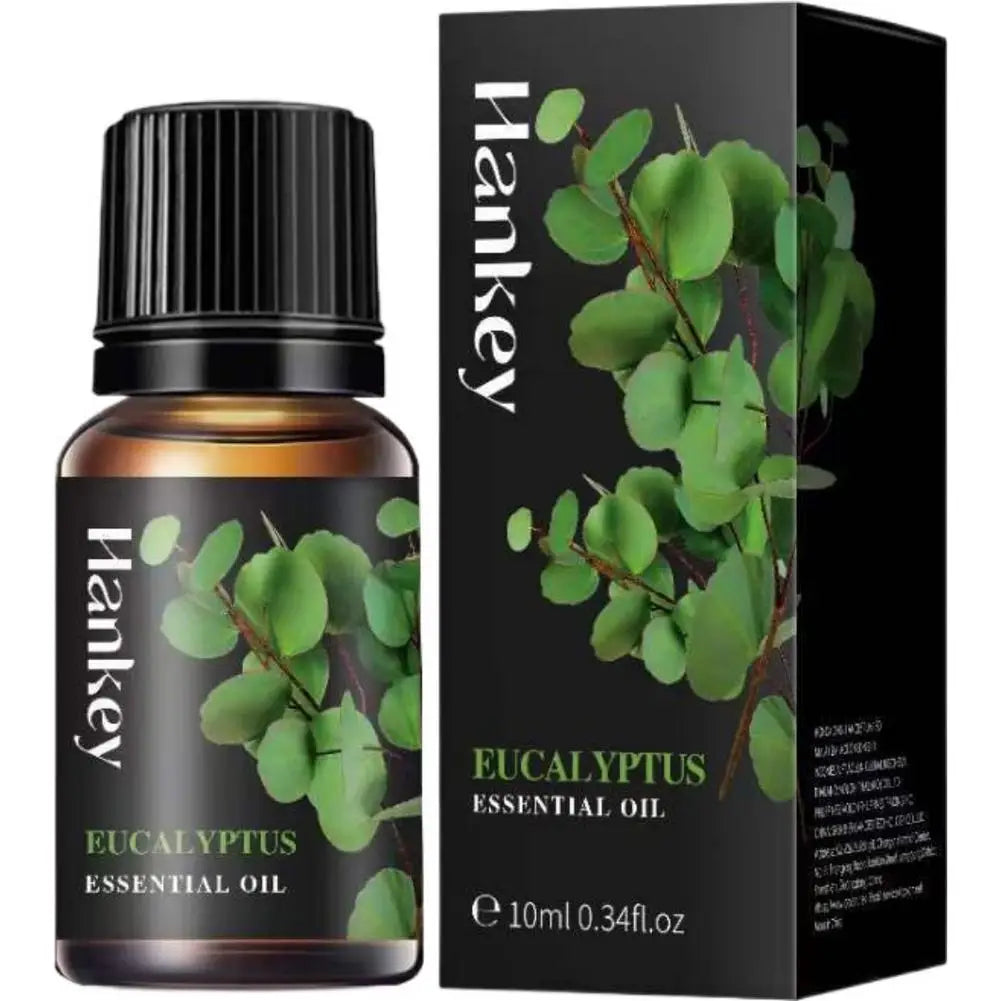 🌿 Aromatherapy Essential Oil Set – 10ml Bottles | Natural Plant Extracts | Lemon, Eucalyptus, Lavender, Jasmine, Rose, Mint, Orange | Diffuser, Humidifier & Air Freshener | Pure Fragrance for Relaxation & Wellness 10ml Eucalyptus