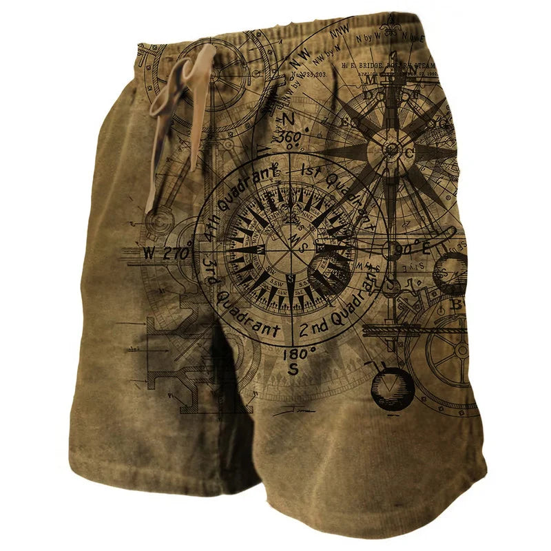 ☁️ The 3D Terry-Luxe Masterpiece: Premium Men's Casual Graphic Shorts – High-Definition Digital Print, Ultra-Soft Breathable Micro-Terry Fabric, and Mid-Rise Elastic Drawstring Waist (Daily & Holiday Ready)
