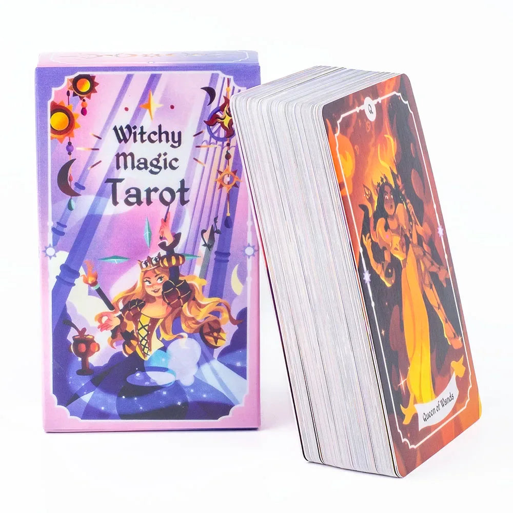 Witchy Magic Tarot Deck – 78 Enchanting Cards for Divination and Board Games