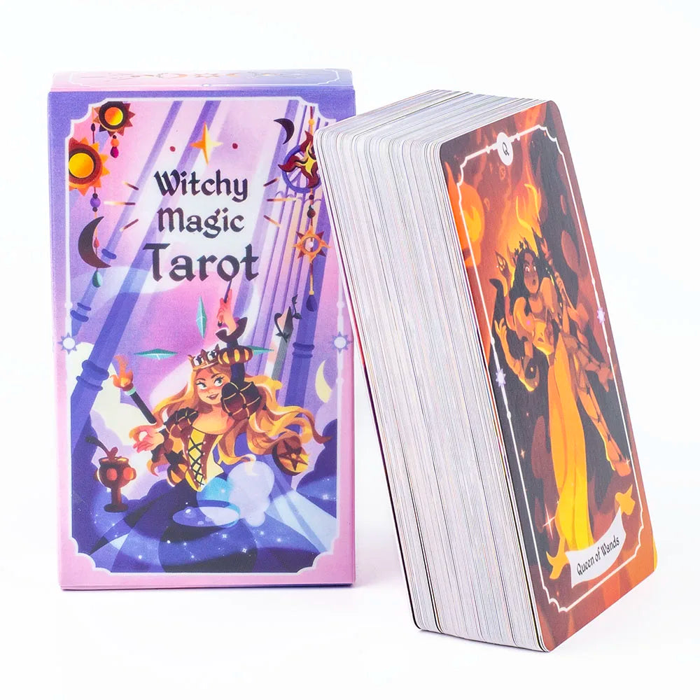 Witchy Magic Tarot Deck – 78-Card English Edition | Magical and Charming Tarot Divination Deck & Board Game (10.3*6 cm)