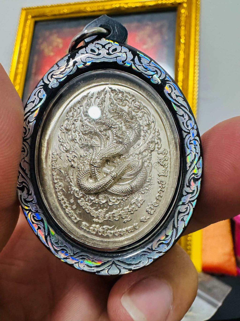 🌟 Rare Phu Sri Suthoth﻿ Coin from Wat Huai Hin Haep, Bueng Kan – เศรษฐีศรีสุทโธ﻿ Edition, Alpaca Alloy with Gold-Faced Purple Enamel, Limited Creation in 2566 (2023) 🌟