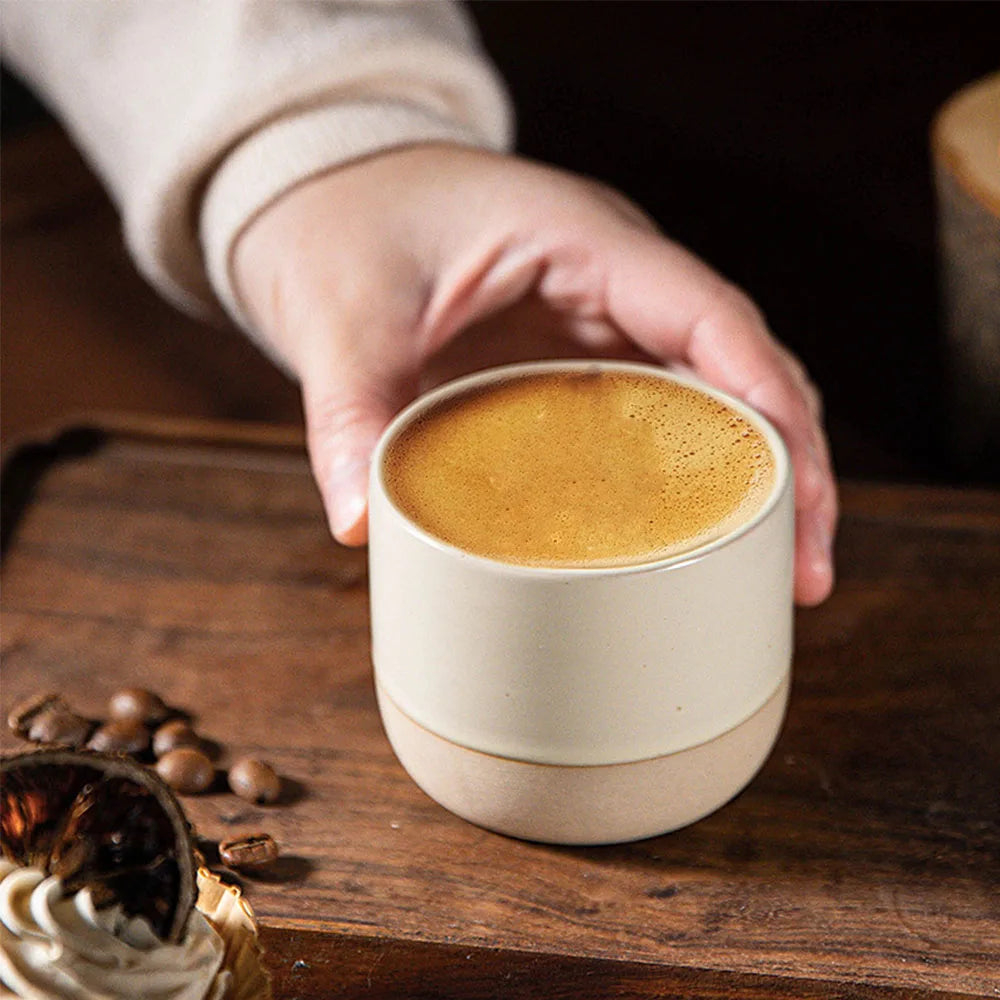 ☕ New Porcelain Double-Walled Vacuum Insulated Coffee Mugs Set – Heat Resistant, Unbreakable Small Cups | Free Shipping