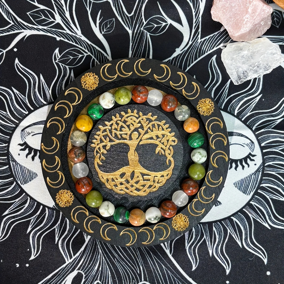 ✨ Peace of Mind Bracelet – 8mm Natural Stone Beads of Malachite, African Turquoise & Green Aventurine