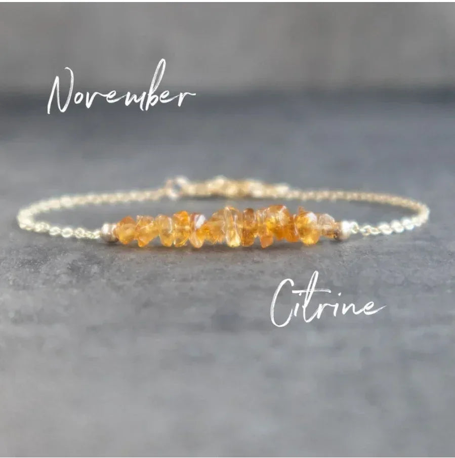✨ Raw Moonstone & Raw Black Tourmaline Minimalist Bracelet – Natural Healing Stones for Protection & Balance A9