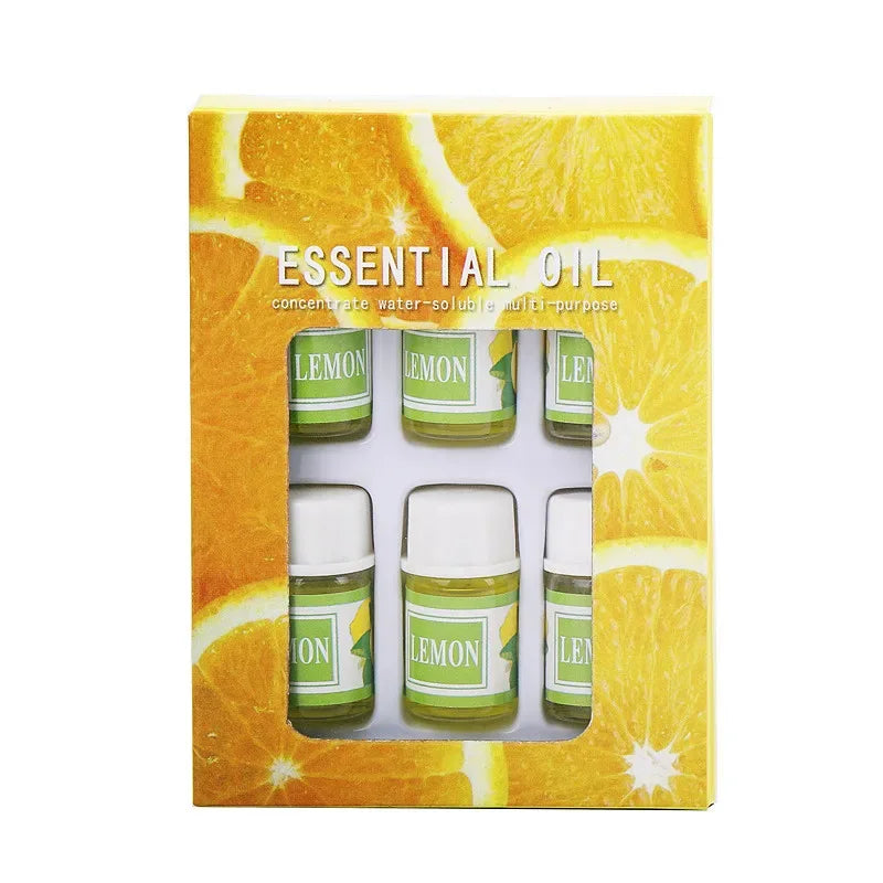 6PCS 3ML Essential Oil for Aromatherapy Diffuser Humidifier Stone Natural Plant Air Freshener Fragrance Lavender Jasmine Perfume 3ml Lemon