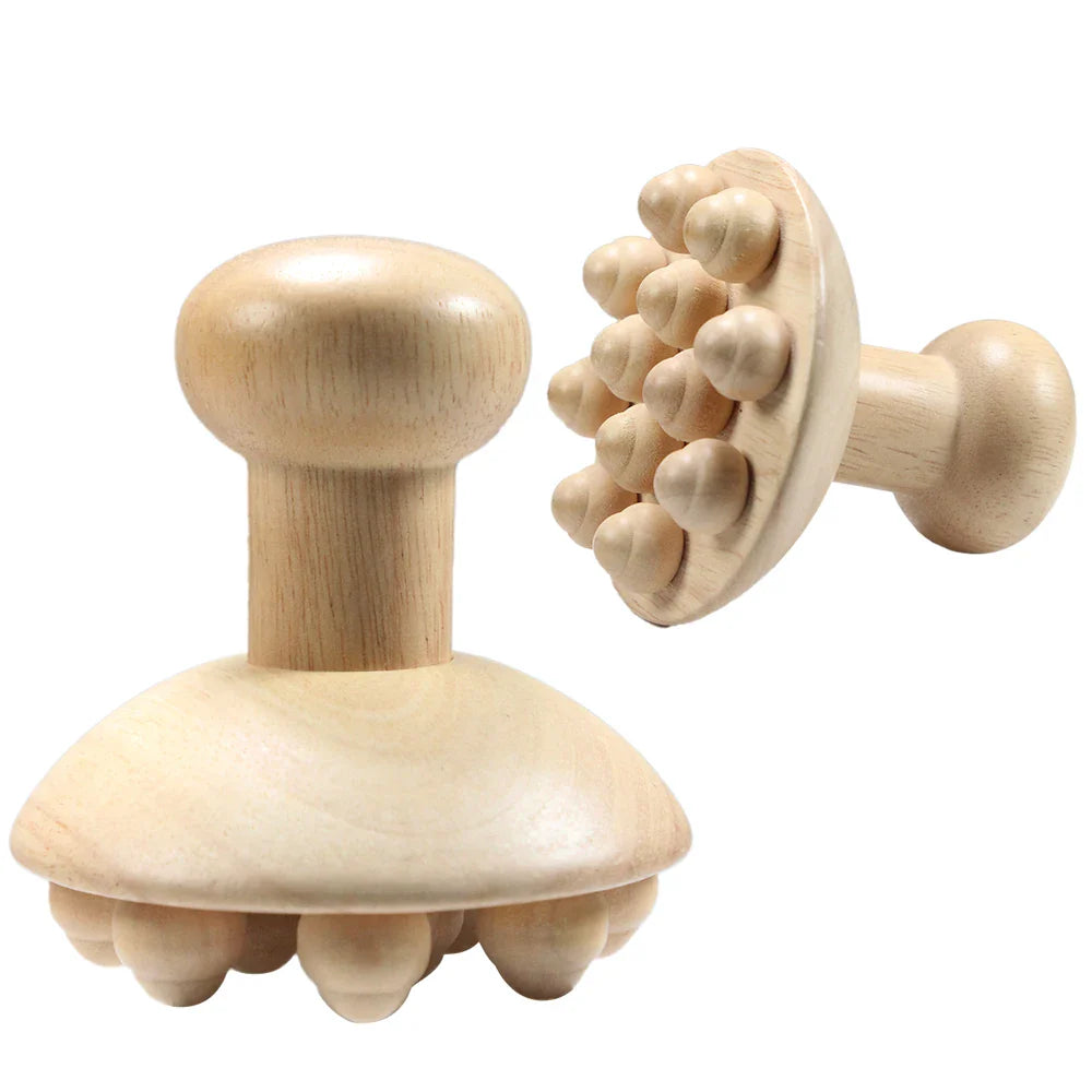 Wooden Handheld Massage Cup – Swedish Wood Therapy Cup for Lymphatic Drainage, Body Sculpting & Anti-Cellulite Gua Sha﻿