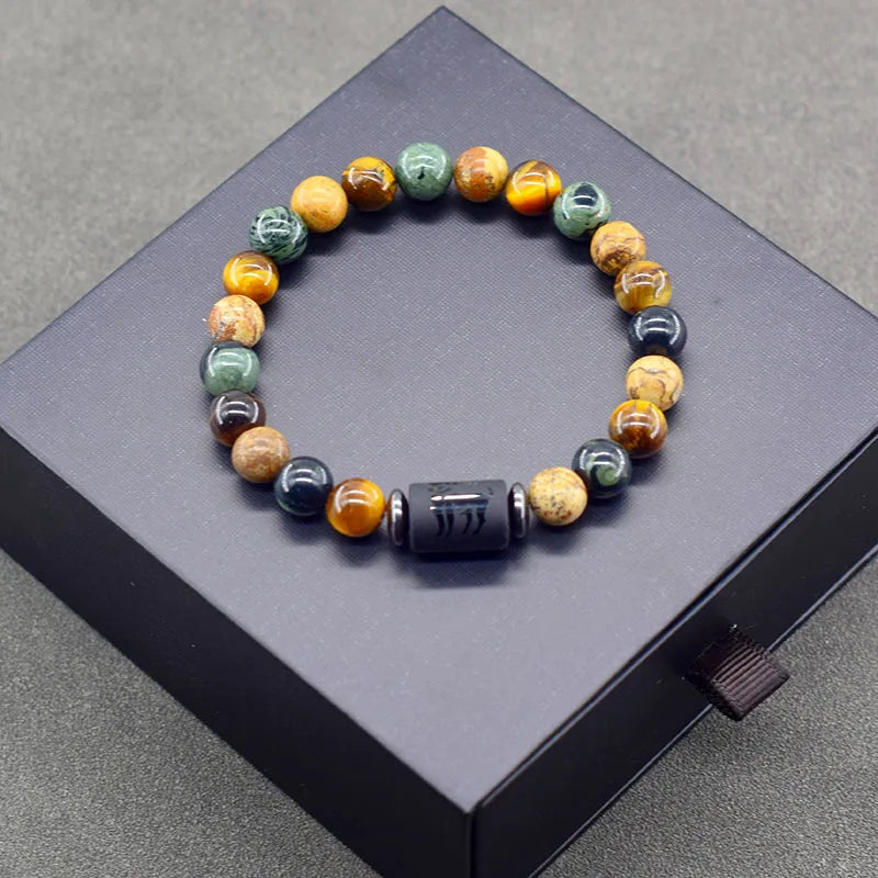 ✨ Zodiac Sign Bracelet Homme 12 Constellation Bangles – Adjustable Unisex Astrology Jewelry | Gemini, Virgo, Leo, Libra & More | Perfect Friendship Gift