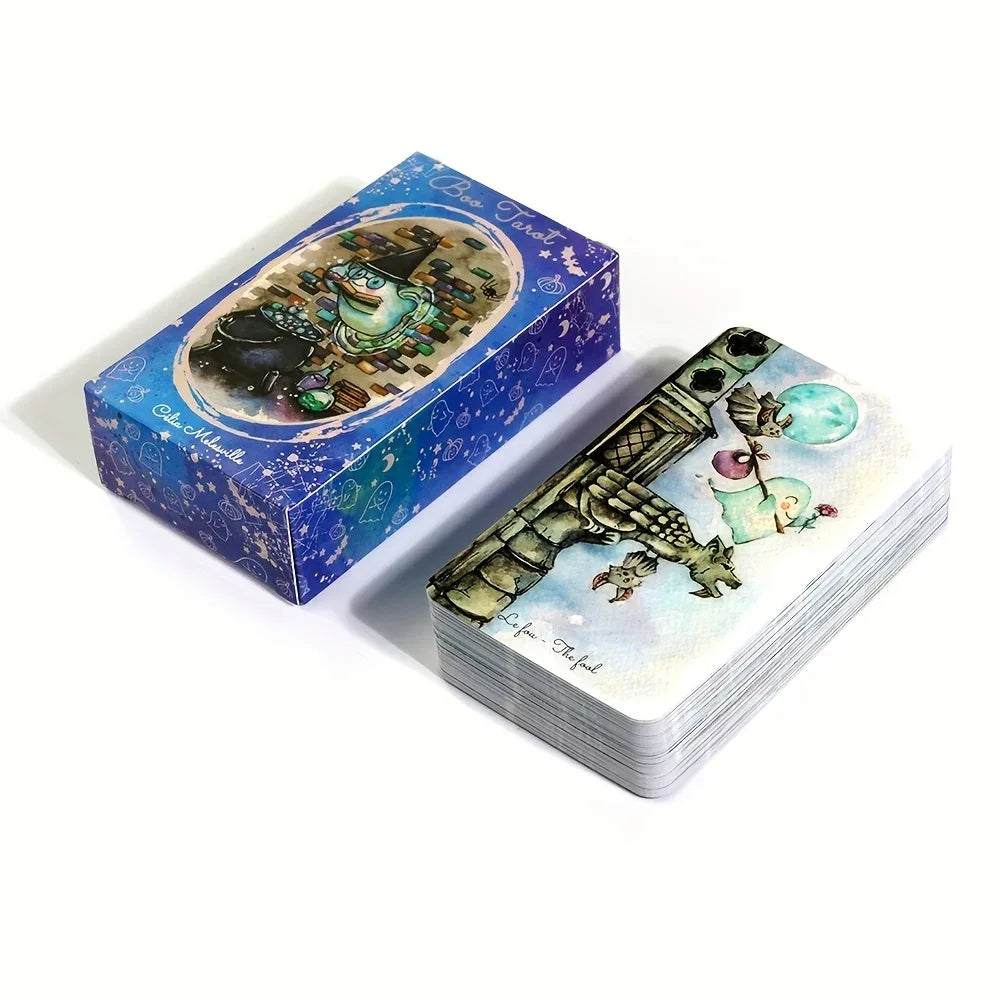 👻 Boo Tarot Deck – 81 Ghost & Spirit Themed Tarot Cards with Whimsical Witchcraft Design | 10.3 x 6 cm