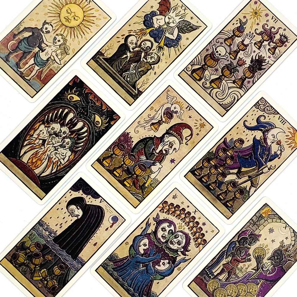 🌟 Hot-Selling Tarot Cards Deck – 78Pcs English Version for Fate, Fortune Telling & Divination | Family Gathering & Board Game Perfect for Halloween & Christmas Gifts