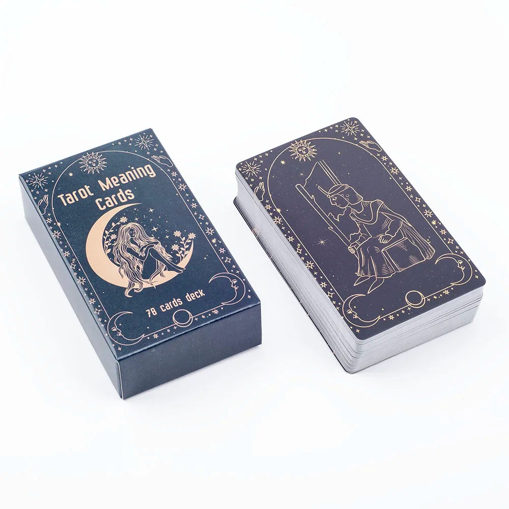 🌈 English Visions Tarot Deck – 78-Card Pocket-Sized Divination Deck for Intuitive Learning and Party Entertainment