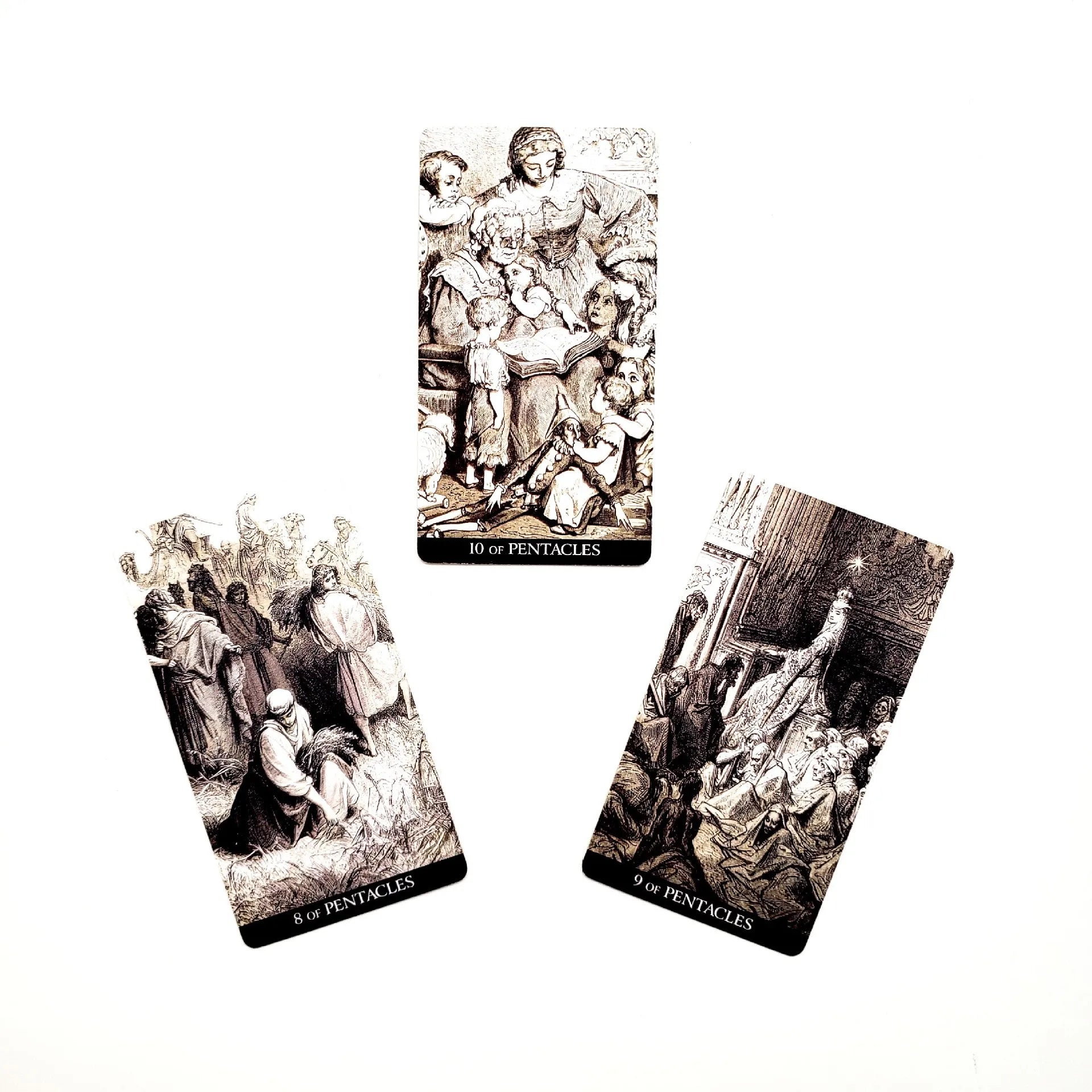 🎴Gustave Doré Tarot Deck – 78-Card Black & White Masterpiece for Spiritual Divination and Fun Family Board Game