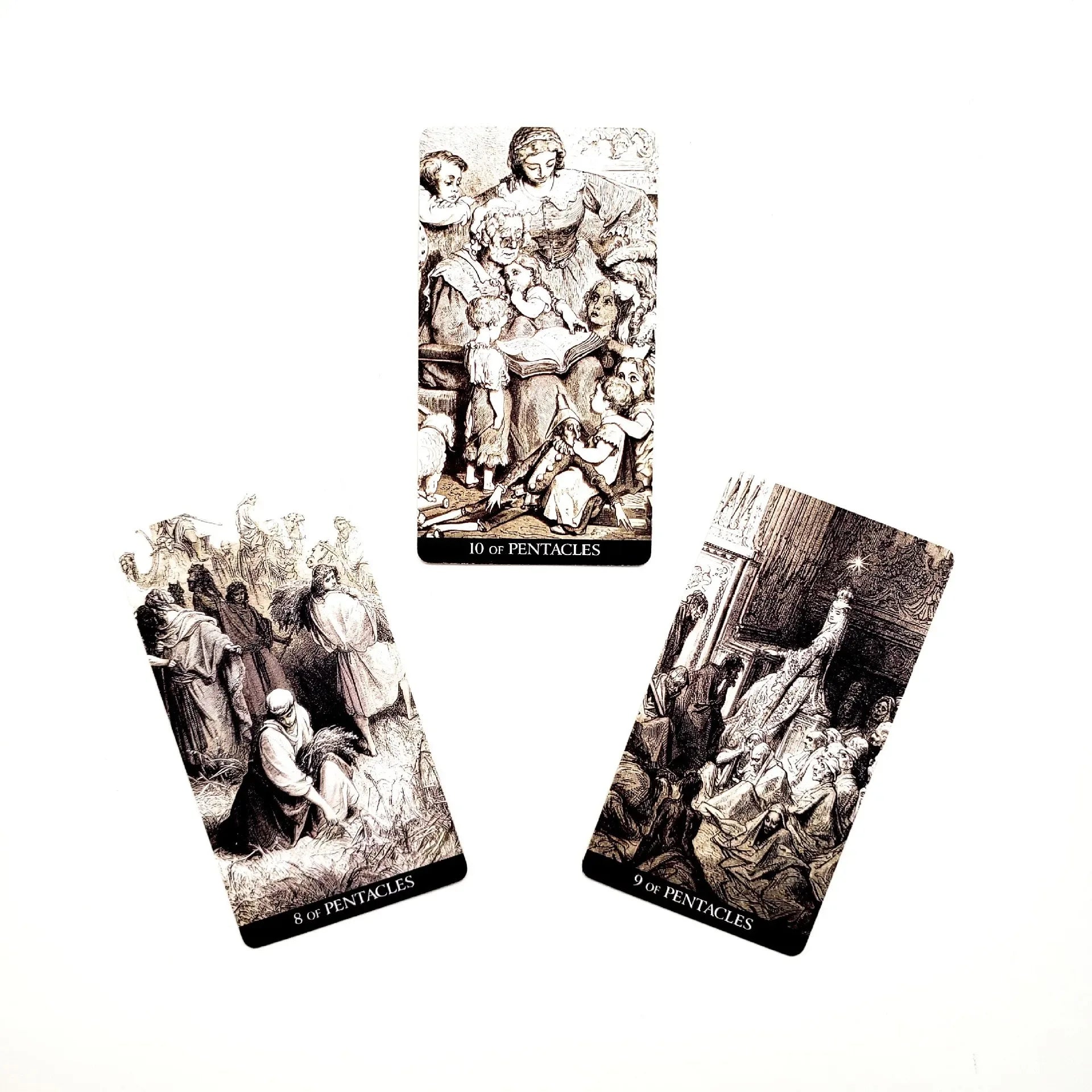🎴Gustave Doré Tarot Deck – 78-Card Black & White Masterpiece for Spiritual Divination and Fun Family Board Game