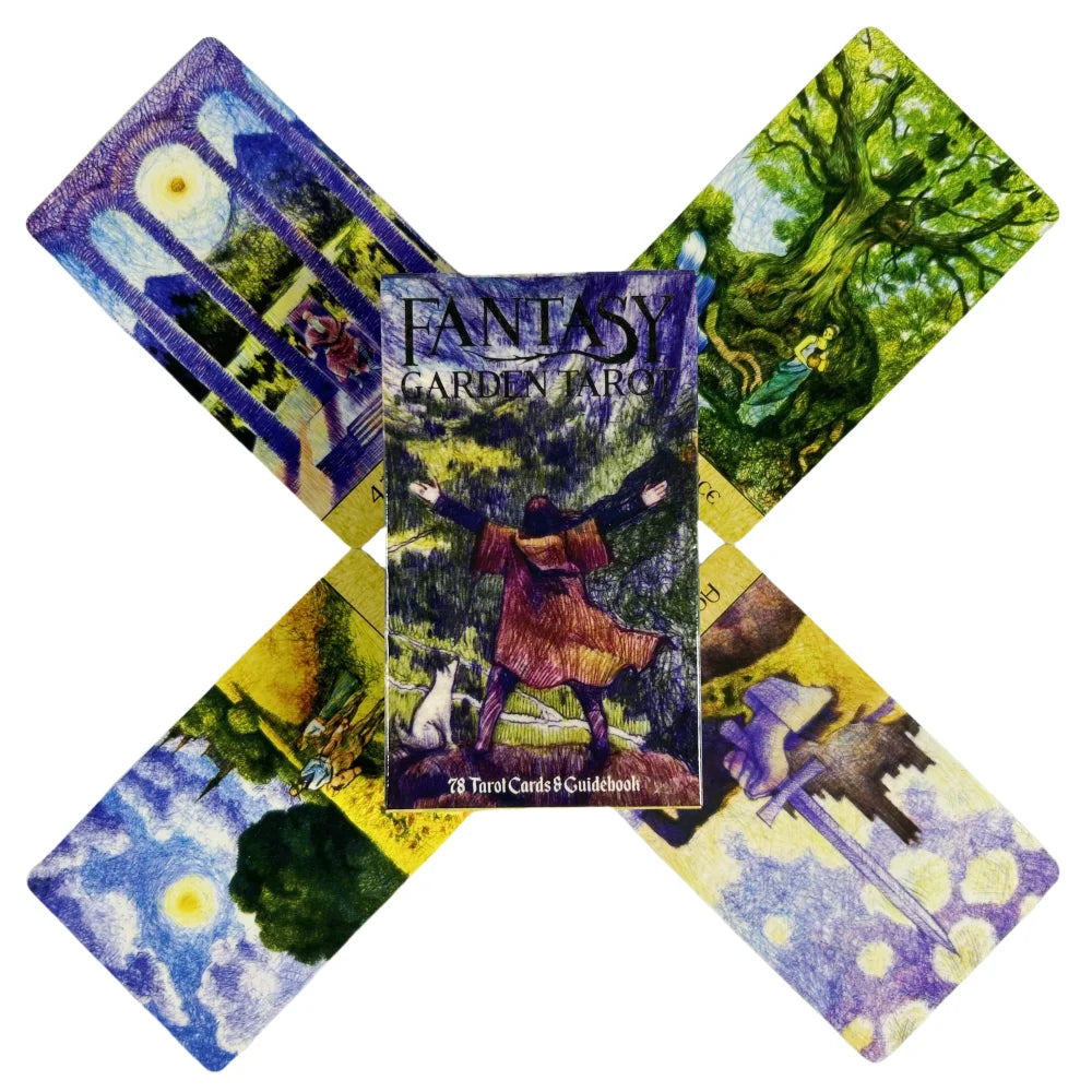 🌷 Fantasy Garden Tarot Cards – 78-Card Oracle Deck for English Visions, Divination & Family Board Game Entertainment